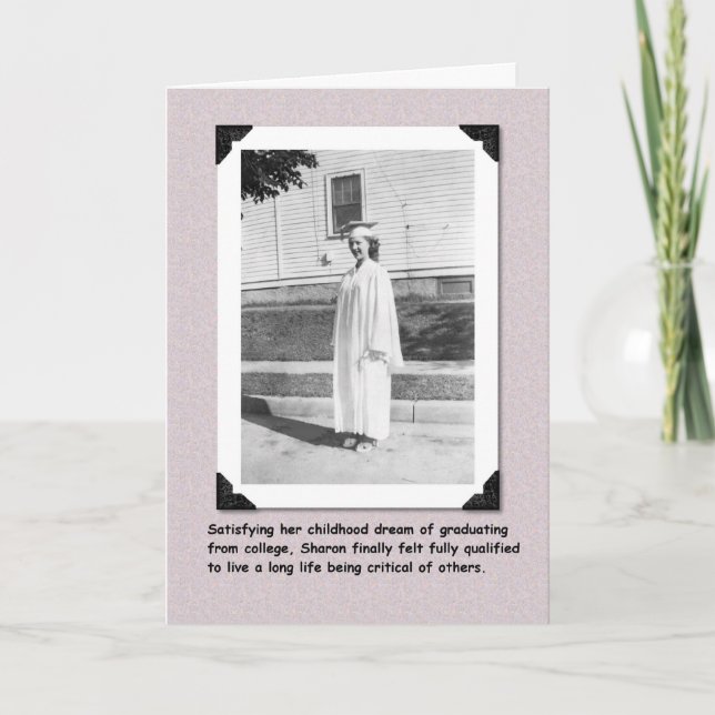 Carte Obtention du diplôme critique - DRÔLE (Devant)