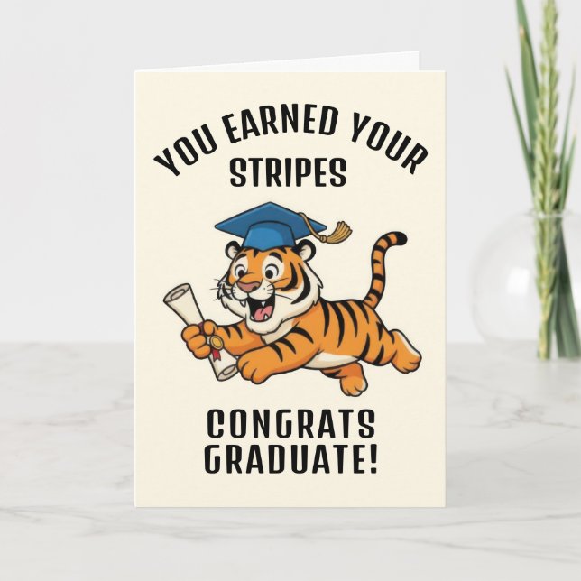 Carte Obtention du diplôme de Tiger (Devant)