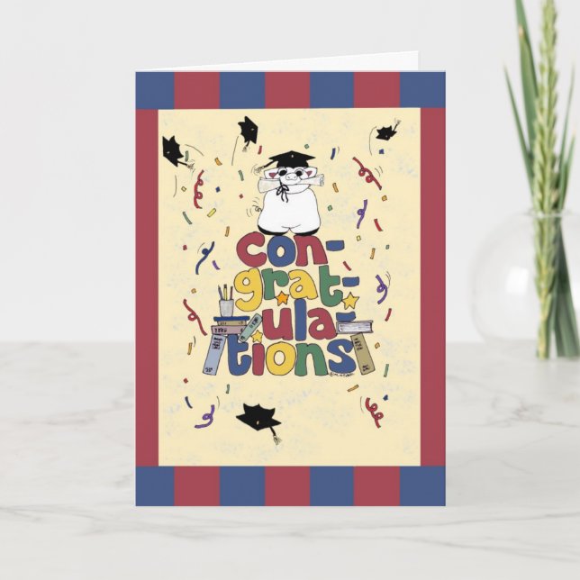 Carte Obtention du diplôme - félicitations (Devant)