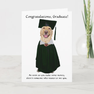 Carte Obtention du diplôme mignonne/drôle de chien