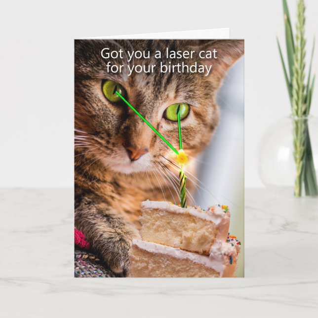 Carte Obtenu vous un chat de laser pour votre (Devant)