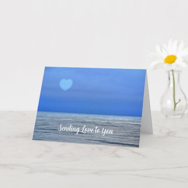 Carte Ocean Beach Heart Envoi Love Art Note Card (Petite plante)