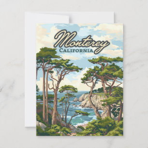 Carte Ocean Coast de Monterey California Cypress T