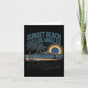 Carte Océan côte ouest Californie plage rétro été