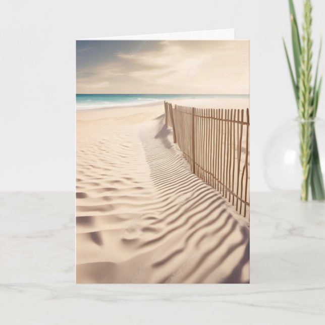 Carte Océan de sympathie Clôture de plage  (Devant)