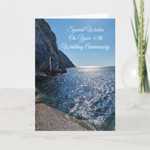 Carte Ocean Personnalisé 45e anniversaire de Mariage