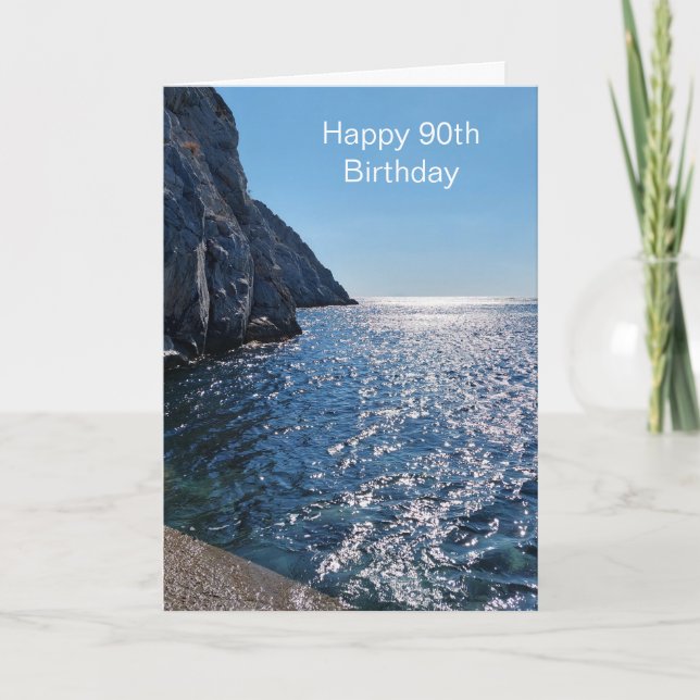 Carte Ocean Photography Personnalisée 90e anniversaire (Devant)