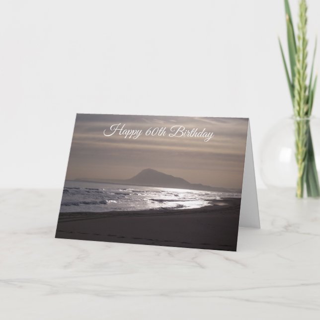 Carte Ocean Sunrise Personnalisé 60e anniversaire (Devant)