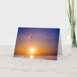 Carte Ocean Sunset Pensez à vous
