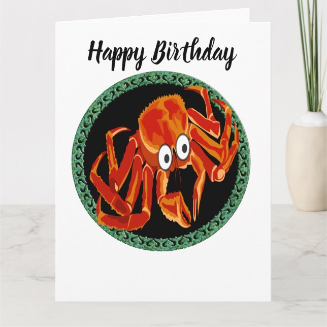 Carte Océan tropical orange roi crabe (Devant)