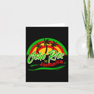 Carte Ocho Rios Jamaïque Drapeau Vacances Touristes Cara