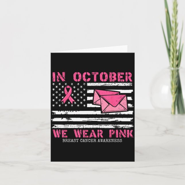 Carte October We Wear Nk Breast Cancer Awareness Stal Wo (Devant)