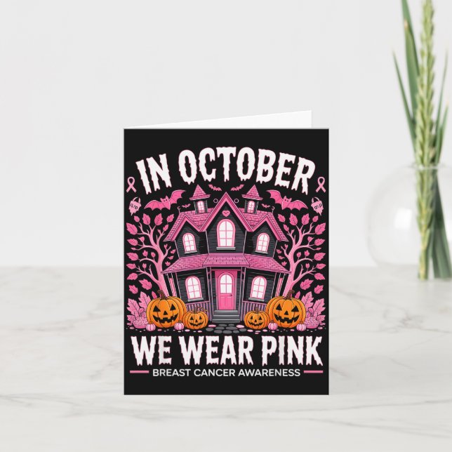 Carte October We Wear Nk Breast Cancer Halloween Men Wom (Devant)