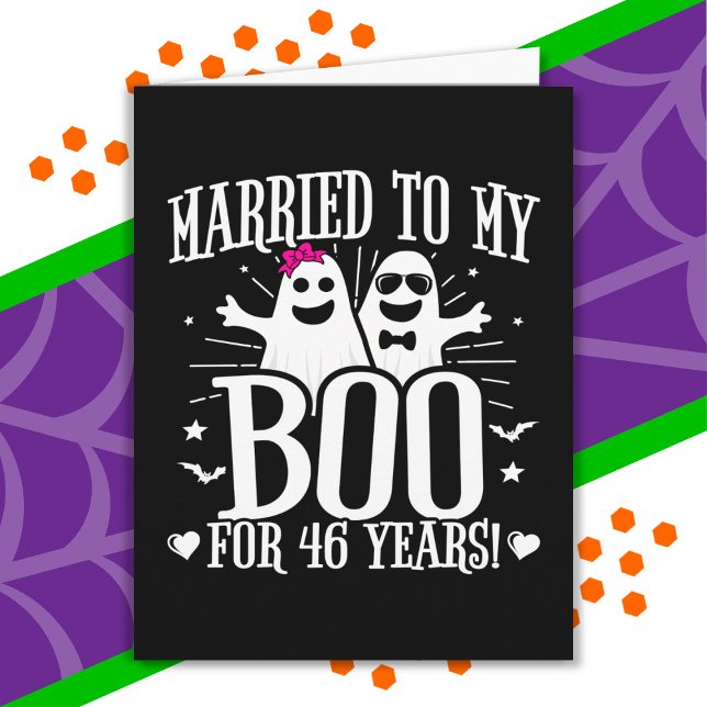 Carte Octobre Anniversaire Mariage Funny 46e Anniversair (Créateur téléchargé)