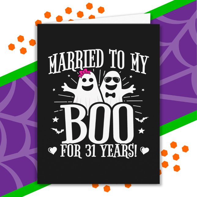 Carte Octobre Mariage Anniversaire Funny 31e Anniversair (Créateur téléchargé)
