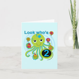Carte Octopus 2e anniversaire T-shirts et cadeaux