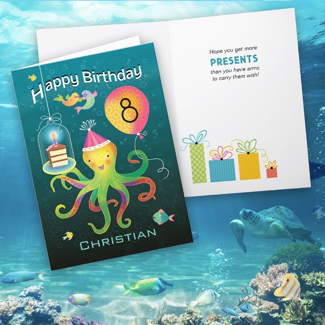 Carte Octopus 8e anniversaire (Créateur téléchargé)
