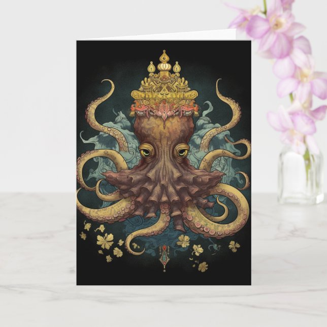 Carte Octopus dans la Couronne en toutes occasions (Orchidée)