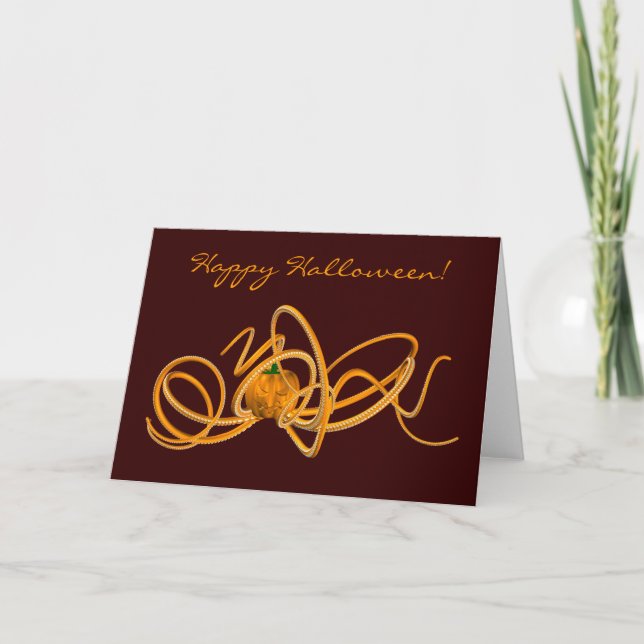 Carte Octopus d'Halloween orange (Devant)
