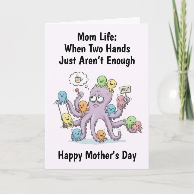 Carte Octopus Mother's Day Card (Devant)