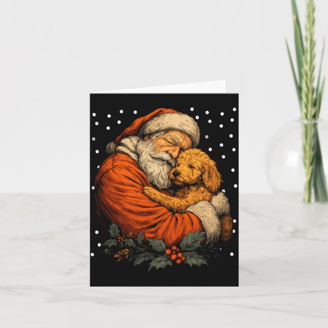 Carte Odle Dog And Santa Claus Winter Season Christmas A (Devant)