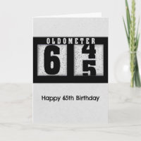 Odomètre noir pour 65e Humour d'anniversaire