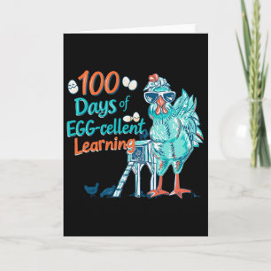 Carte Oeuf de 100 Jours Enseignant Extra Intelligent Enf