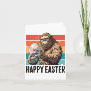 Carte Oeuf de Pâques Bigfoot Joyeux Jour de Pâques Lover