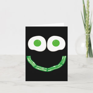 Carte Œufs au visage vert sourire et jambon Bycon petit