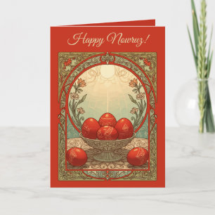 Carte Œufs de la célébration ornée persane de Nowruz