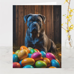 Carte Œufs de Pâques Cane Corso 