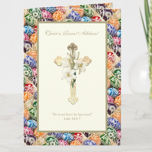 Carte Oeufs de Pâques ukrainiens Christ ressuscité Allel (Créateur téléchargé)