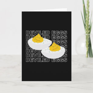 Carte Œufs Diaboliques Dîner Rétro Humour Amateur de Nou