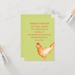 Carte OEufs Frais De Ferme Poulet D'Affaires
