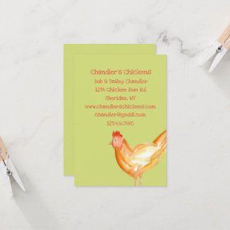 Carte OEufs Frais De Ferme Poulet D'Affaires