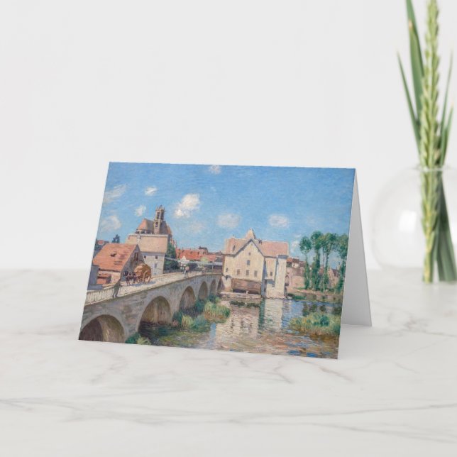 Carte OEuvre d'Alfred Sisley - Le Pont de Moret (Devant)