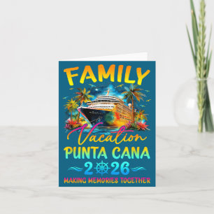 Carte Œuvre d'art assortie pour les vacances en famille 