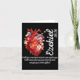Carte Œuvre d'art Cœur Floral Ézéchiel 36 26