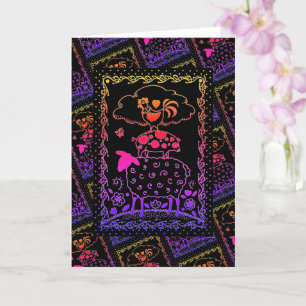 CARTE OEUVRE D'ART FERMIER ANIMAUX DE LA FERROVIAIRE BOI