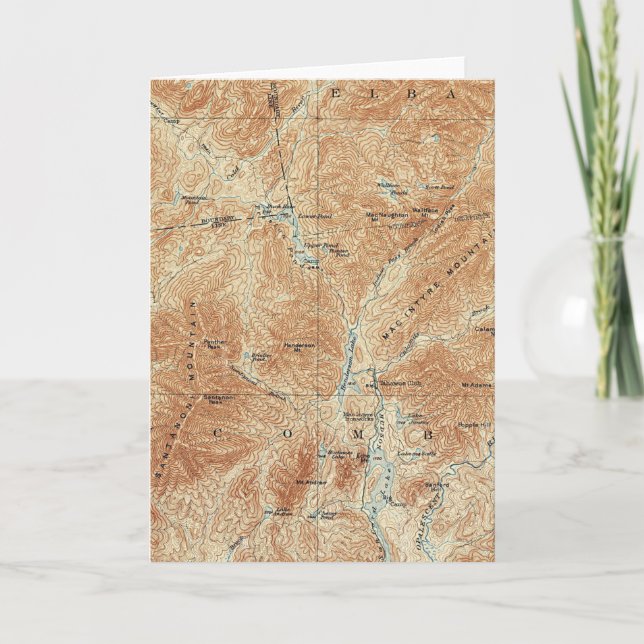 Carte OEuvres Supérieures, Zone Tahawus, Adirondack Haut (Devant)