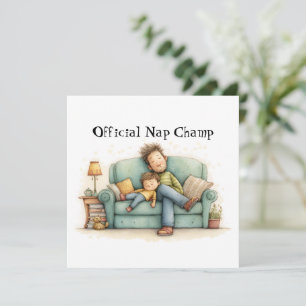 Carte Officiel Nap Champ Fête des Pères Plat Greeting
