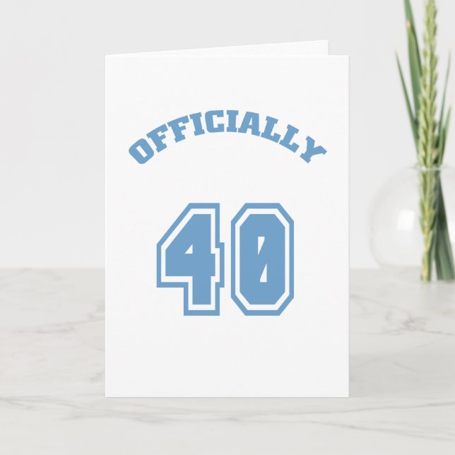 Carte Officiellement 40 (Devant)