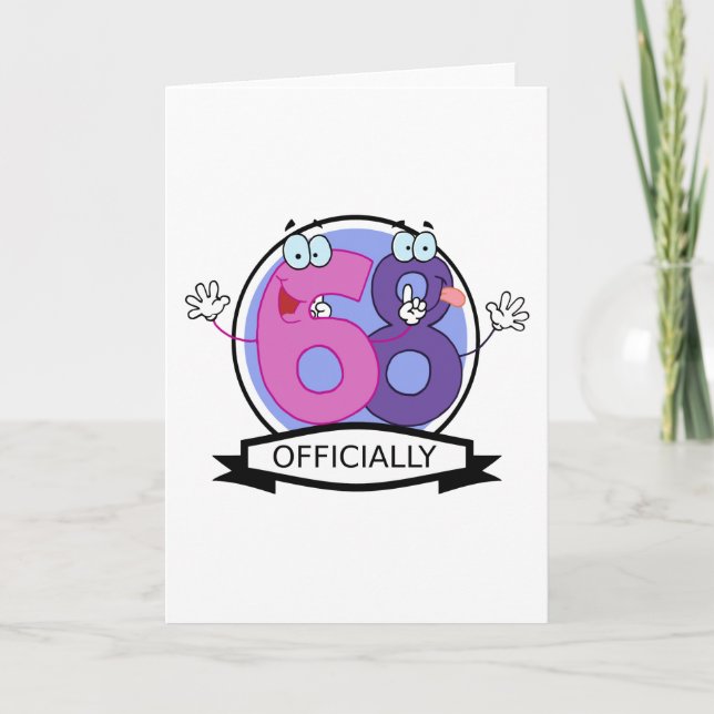 Carte Officiellement 68 Anniversaire. (Devant)