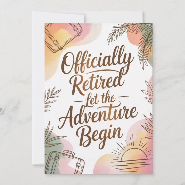 Carte Officiellement à la retraite – Que l'aventure comm (Devant)