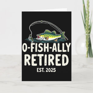 Carte Officiellement Retraité Établi 2025 Retraite Pêche