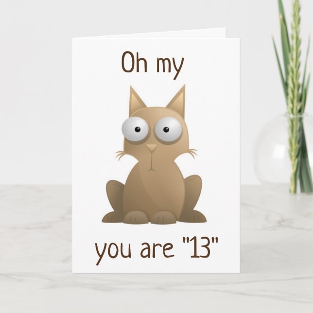 CARTE OFFICIELLEMENT UN ADO À **13** ANNIVERSAIRE (Devant)