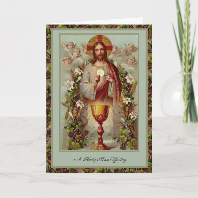 Carte Offrande de la messe catholique traditionnelle du  (Devant)