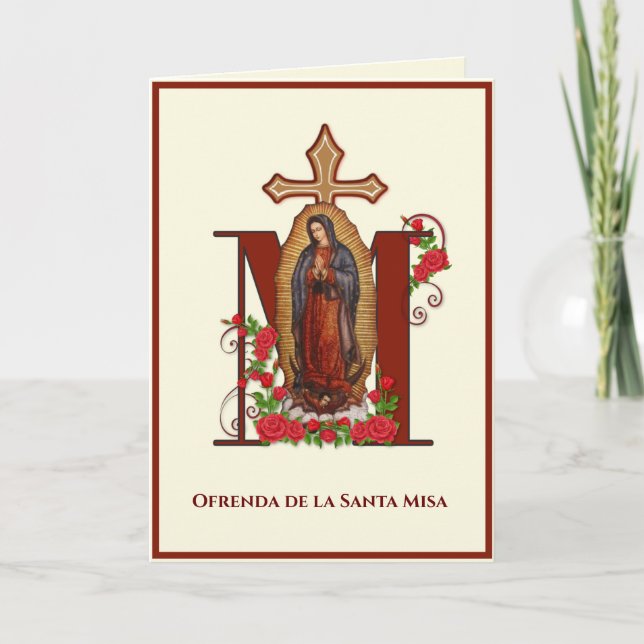 Carte Offrande de messe de sympathie catholique espagnol (Devant)