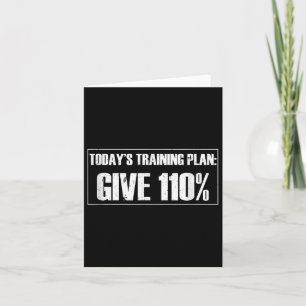 Carte Offrez 110% Fitness Workout Gym Motivation Femme