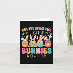 Carte Offrir Les Plus Cuttes Bunnies Pâques Travail Et D